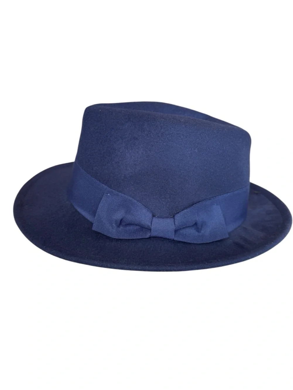 NEW Peter Grimm Collection Navy Wool Felt Fedora Hat Western Boho Ranch Style
